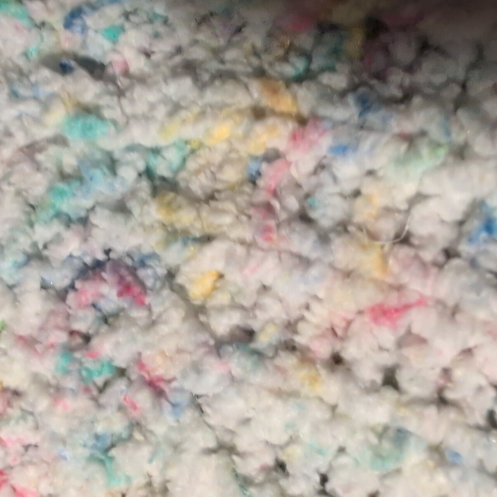 Old Navy Pastel Rainbow Speckled Velour Knit Girls Sweater Size XL 14/16 - Picture 3 of 6